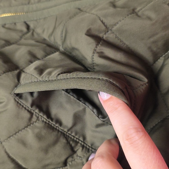 Old Navy Olive Green Quilted Puffer Vest Lg - Picture 4 of 5
